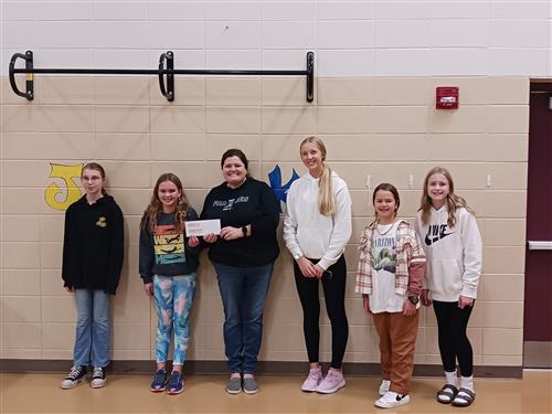 Presenting donation to Ronald McDonald House - Great Job, Nasonville!